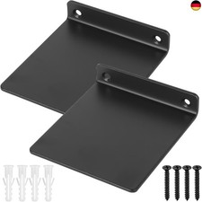 2 Stück Kleine Wandregale, Mini Regal Wand Regal Schwarz, Schwebendes 