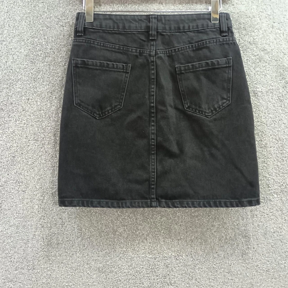 Black denim mini 2025 skirt new look