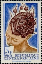 EBS Central African Republic 1967 - Tribal Hairstyle - CF 89 - MNH** - (d6