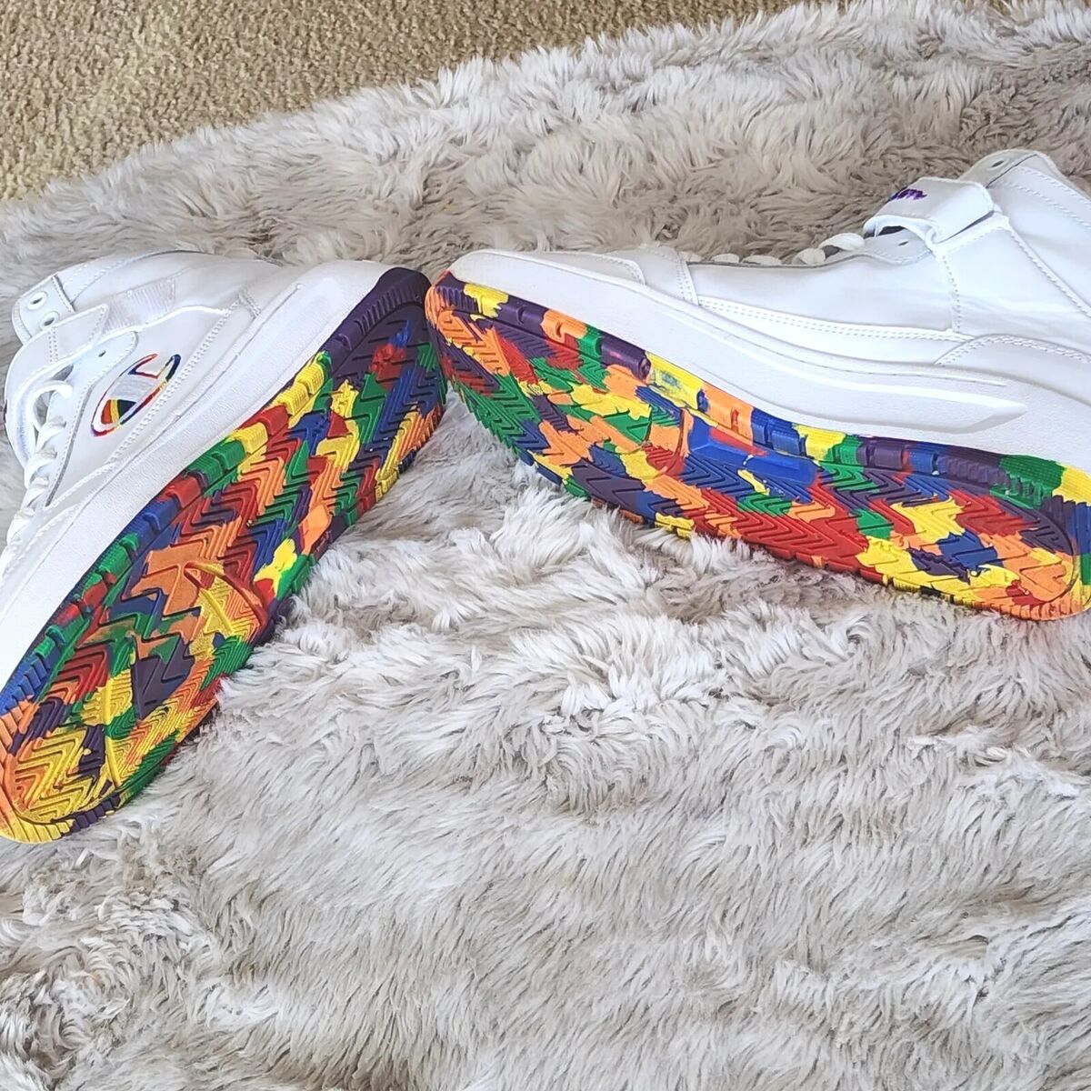 Champion Womens Nan'an High Top Shoes Size 8 Rainbow J640 Champion Womens Nan'an High Top Shoes Size 8 Rainbow J640
