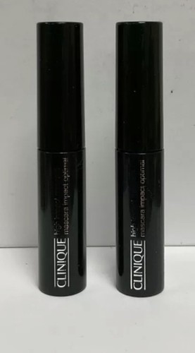 2X CLINIQUE HIGH IMPACT MASCARA OPTIMAL MINI SIZE 3.5ml BLACK 01 From Gift Set