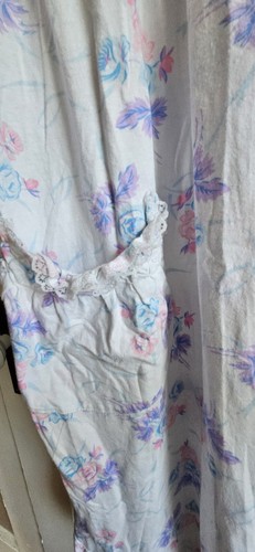 Camicia da notte ASHLEY TAYLOR II ricamata floreale taglia M 100% cotone babydoll - Foto 3 di 7