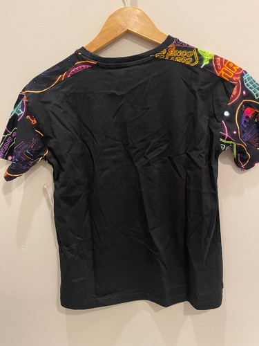 NWT Disney Parks Cars Land Shirt BOYS Black Neon Short Sleeve T Shirt SZ 10/12 - Picture 2 of 2