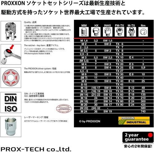 PROXXON 1/2" ROTARY RATCHET HANDLE 83084 Shipping from Japan - Picture 3 of 3