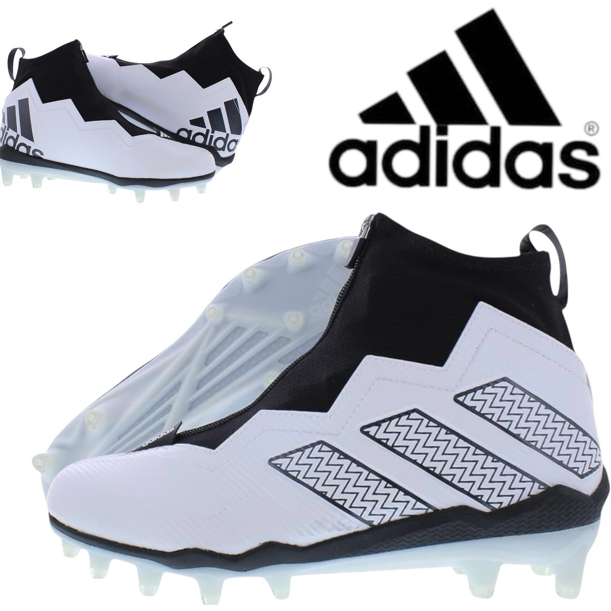 Adidas Nasty 2.0 Football Cleats White Black Shoes GV8306  display picture 2