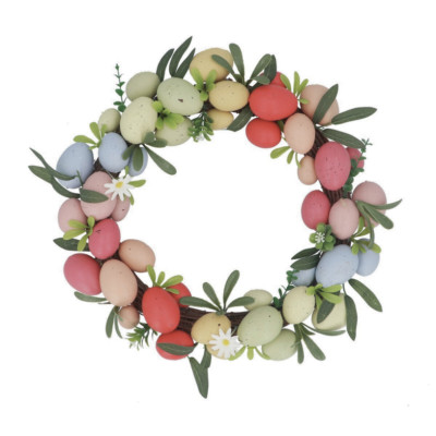 Gisela Graham Regenbogen Osterei Kranz Frühling inspiriert Haustür Accessoire