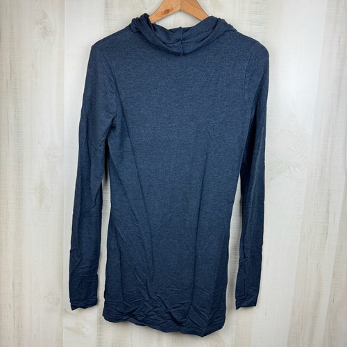 CAbi Women’s Turtle Tee Long Sleeve Tunic Midnight Blue Grey Thumbholes Small - Picture 4 of 8