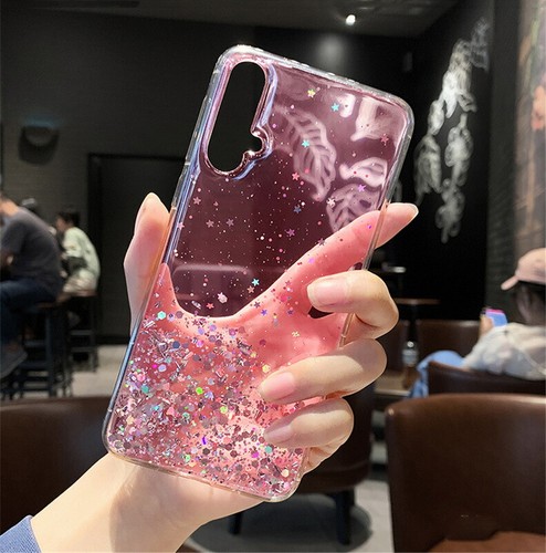 Custodia telefono morbida trasparente per Huawei P40 Lite P20 Pro Mate 30 20 Bling - Foto 9 di 15