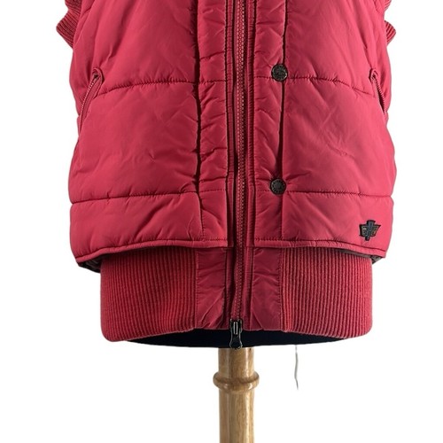 Diesel puffer vest pink red gorp core hiking mountains fall outdoors sz M - Picture 5 of 15