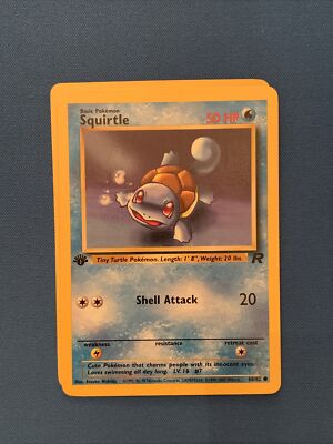 NM 1st Edition - Squirtle 68/82 - Common - Team Rocket Pokémon