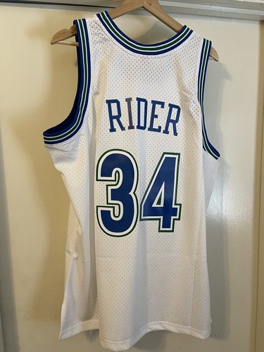 Mitchell & Ness NBA Minnesota Timberwolves Isaiah J.R. Rider Jersey "RARE" SZ XL - Picture 7 of 9