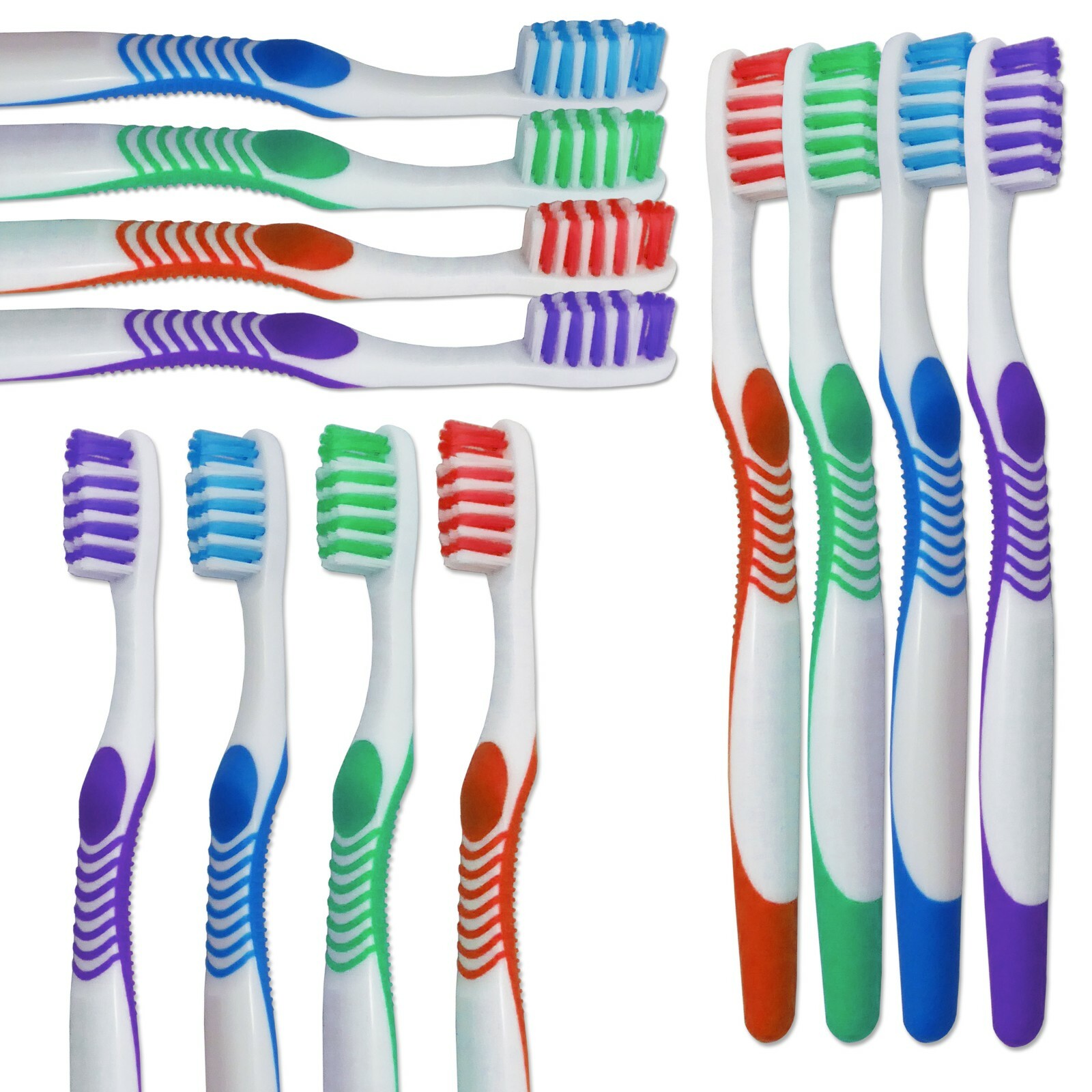 100 Adult Toothbrushes ~ Bulk Buy Pack Individually Packaged Set Wholesale