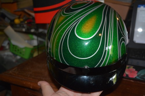 BELL CUSTOM 500 CHEMICAL CANDY MEAN GREEN MOTORCYCLE HELMET MEDIUM WOW!!! - Picture 5 of 8