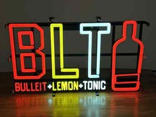 BULLEIT LEMON TONIC BULLEIT BOURBON LED BAR SIGN MAN CAVE GARAGE DECOR LIGHT NEW