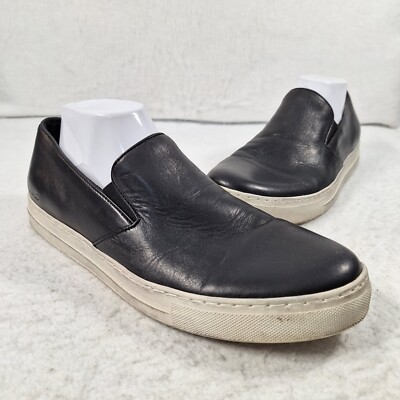 Kenneth Cole Men's Double or Nothing Leather Slip-on Sneakers Shoes  Black