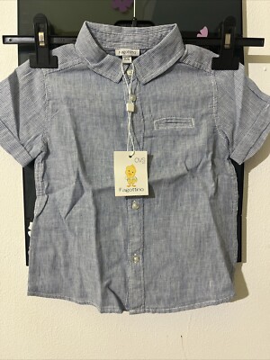 camicia leggera manica corta fagottino ovs 18/24 mesi bambino 86