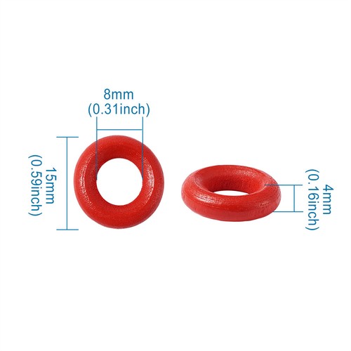 100pcs Random Natural Wood Donut Beads Large Hole Loose Spacers Beading 15x4mm - Picture 2 of 9