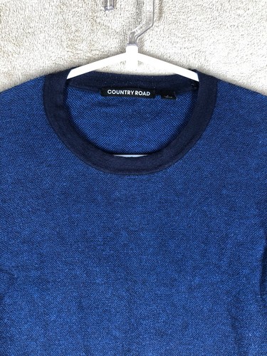 Country Road Casual Knit Pullover Jumper Size S Womens Blue Long Sleeve - Picture 2 of 10