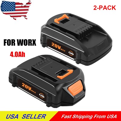 Replacement Worx 20V Battery 6.5Ah - 2 Pack Compatible With WA3578, WA3575 Power Tools