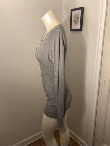 Skims Größe 2X weicher Lounge-Strampler auf Knopfleiste Henley in hellgrau neu mit Etikett 2xl - Bild 8 von 8