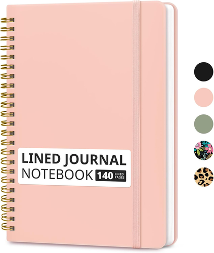 A5 Lined Spiral Journal Notebook - 140 Pages College Ruled Hardcover for Writing - Picture 11 of 11