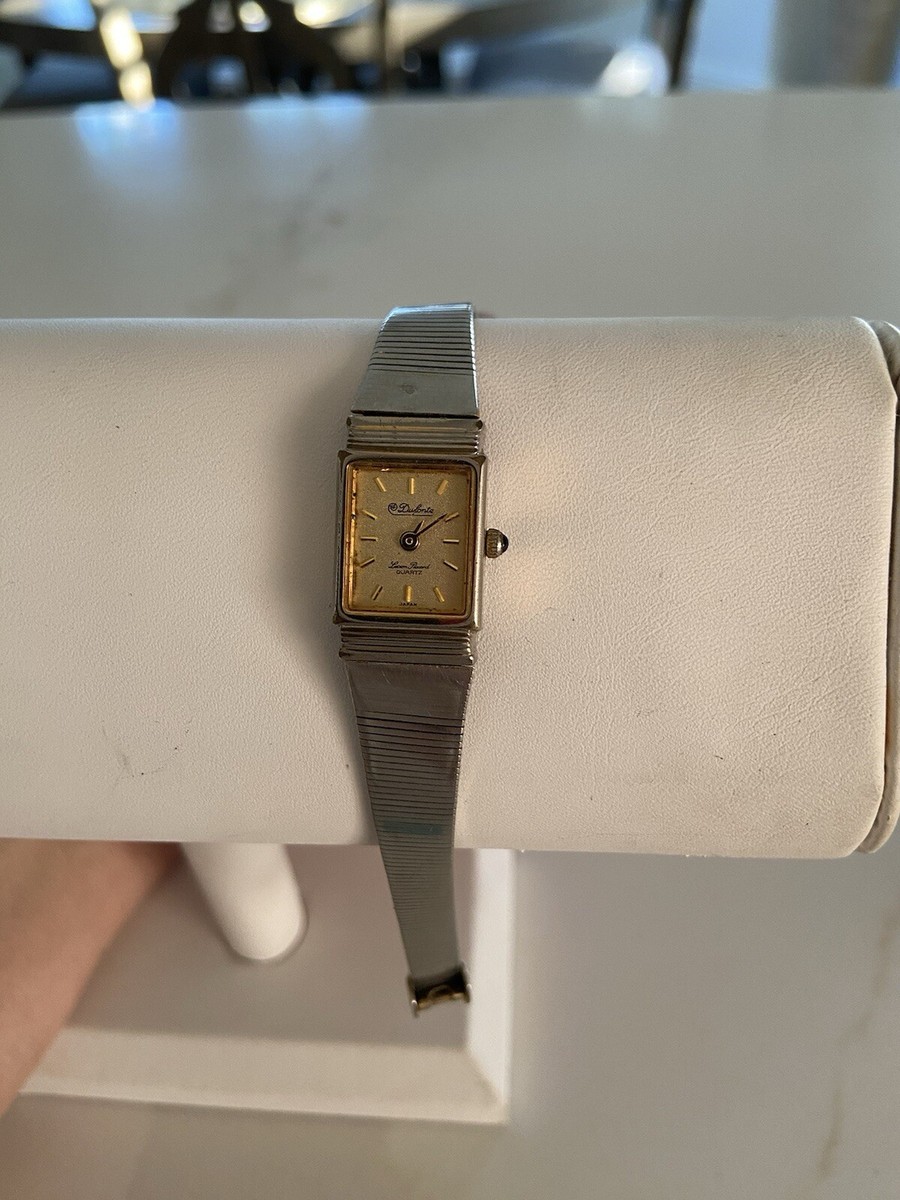 NEW BATTERY~Dufonte Lucien Piccard Gold Plated Womens Quartz