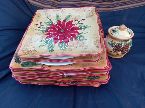 Nuevo Juego de 17 piezas MAXCERA MIEL FLOR DE PASCUA 11" 8,5" PLATOS CUENCOS PLATO AZÚCAR - Imagen 10 de 10