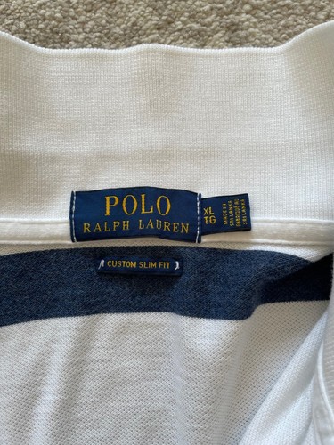 Ralph Lauren Mens Short Sleeve White Polo Shirt. Custom Slim fit. Size XL - Picture 4 of 12