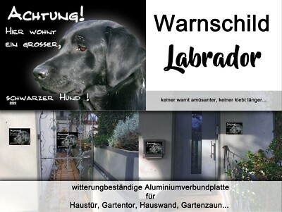 Labrador Retriever Hundeschild Aus Alu-Dibond – 3 Mm Dick, 20x30 Cm, Für Innen & Außen
