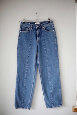 Closed Jeans 26 Power Pushed dunkelblau denim mid waist straight leg