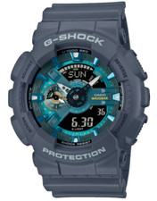 Casio G-Shock Analog/Digital Blue Resin Men  s Watch GA110AS-2A / GA-110AS-2A