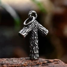 Tyr Rune Stainless Steel Medieval Warrior's Pagan Silver Pendant Jewelry