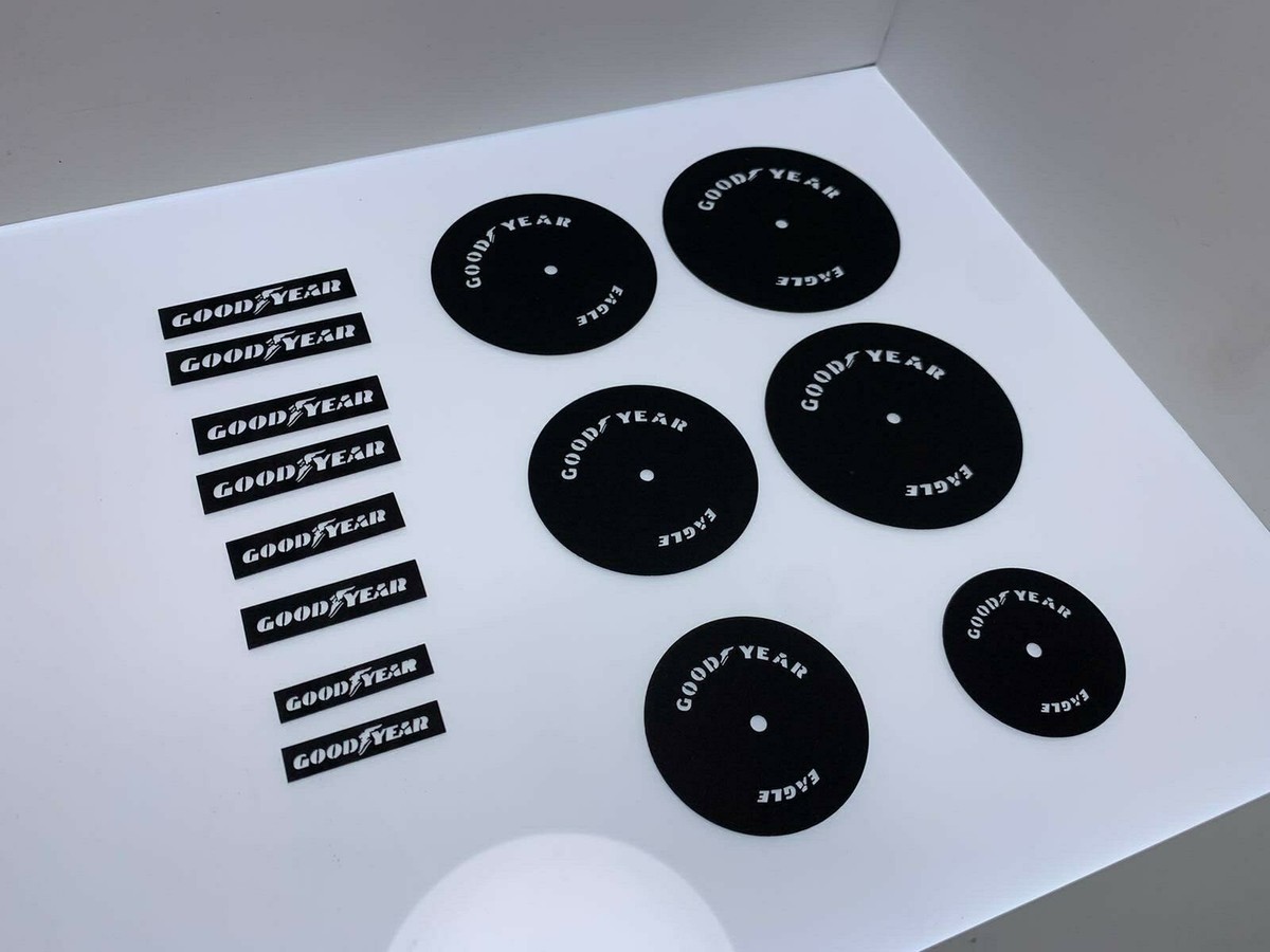 1/12 1/16 1/18 Goodyear Tyre Tire Stencils Templates Various