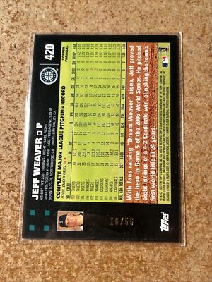 Jeff Weaver Seattle Mariners 2007 Topps Copper #420 Ser. # /56 | eBay
