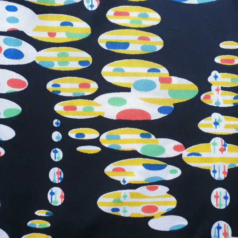 1970-х годов макси платье без рукавов маленький союз сделано черный цветной Groovy изменен - Изображение 3 из 4