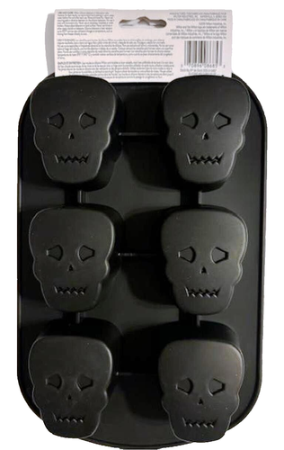Molde Silicona Calavera Wilton 6-cav. para mini pasteles caramelo gelatina jabones Halloween - Imagen 2 de 2