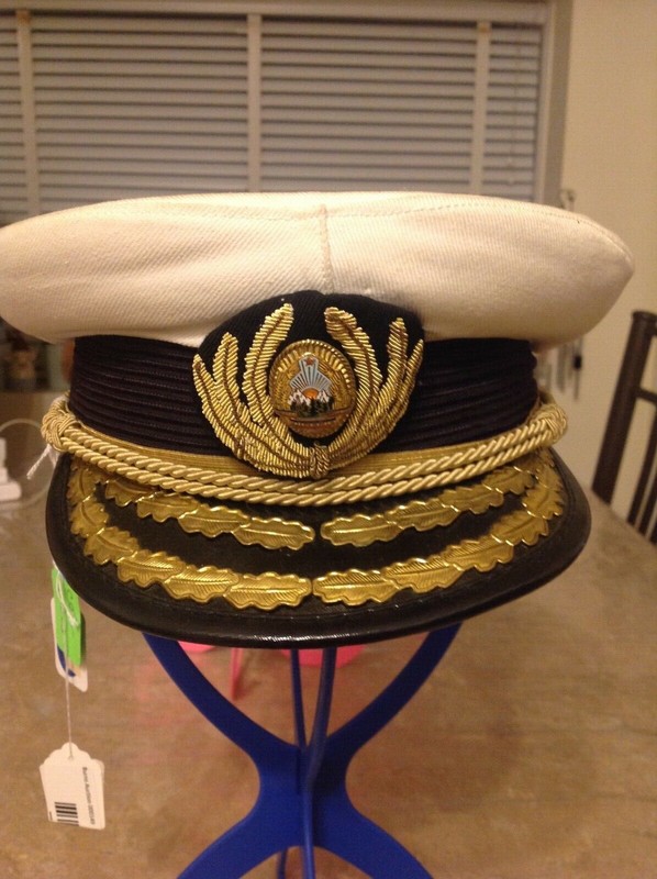 Rumania/Romanian/RSR Generals White Top Visored Hat-size 58?Cold War-Warsaw Pact