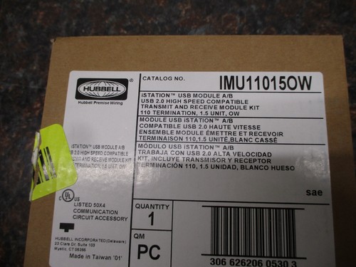 Câblage local Hubbell IMU11015OW NEUF LIVRAISON GRATUITE - Photo 4/4