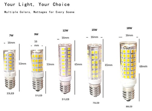 E14 LED Corn Bulb 7W 9W 12W 15W 18W Bright Warm/Neutral/Cool White Lamp 220V - Picture 23 of 23
