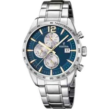 Festina F167597 Mens Silver Stainless Steel Chronograph Dial Quartz Wristwatch