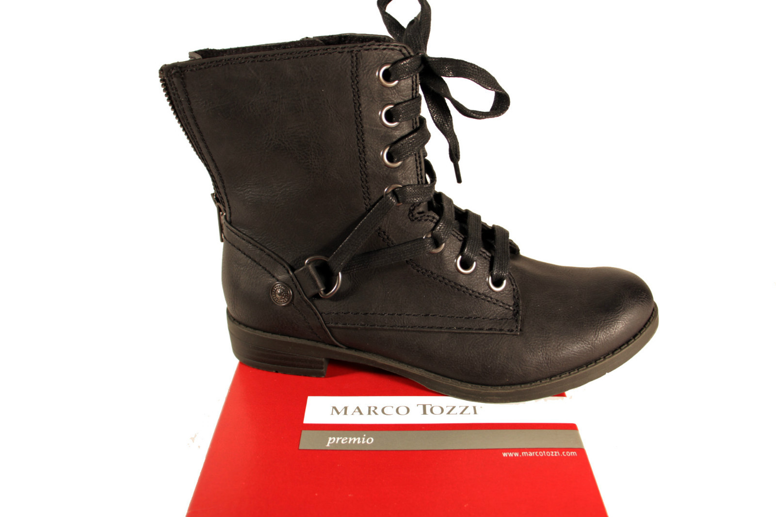 Marco Tozzi Damen Stiefel Stiefeletten Schnürstiefel Stiefel Leder schwarz NEU Marco Tozzi Damen Stiefel Stiefeletten Schnürstiefel Stiefel Leder schwarz NEU