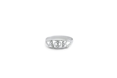 Alpha Phi Kappa Sterling Silver Ring with CZs NEW!!!