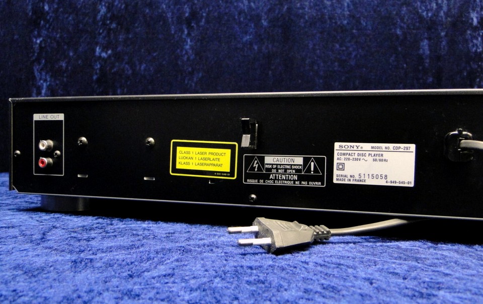 SONY CDP297 CDSpieler CD Player ohne Fernbedienung Compact Disc