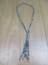 Uno De 50 womens necklace silver blue beads stunning