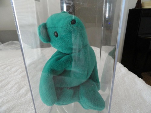 *Authenticated Ty Beanie Baby OLD FACE TEAL TEDDY ( NHT) RARE !! - Picture 2 of 6