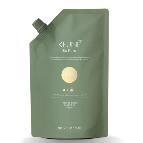 Keune So Pure Restore Shampoo Refill 400ml + Empty Dispenser Bottle | Award-Winn - Picture 2 of 4