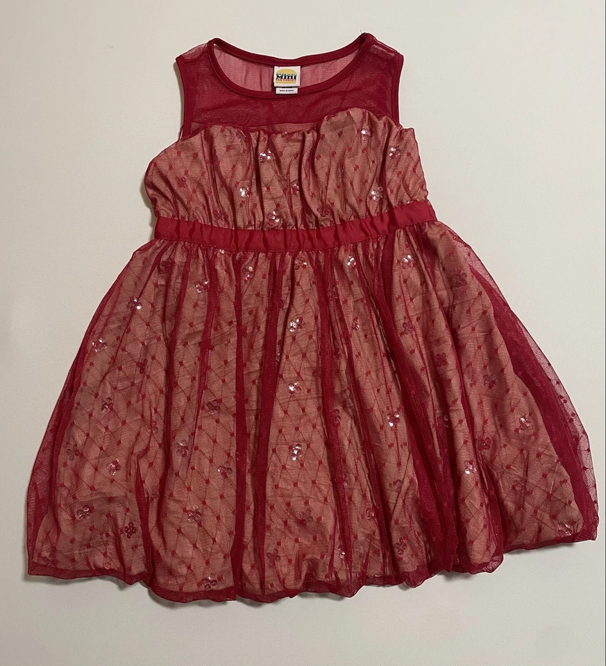 Harajuku Mini 7/8 Precioso Vestido Rojo Lentejuelas Niñas! Vestido de Navidad perfecto 🌲 Foto 4 de 4