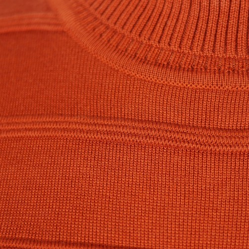 New CALVIN KLEIN Women's M - Orange sleeveless knit stretch dress knee length - Picture 7 of 10