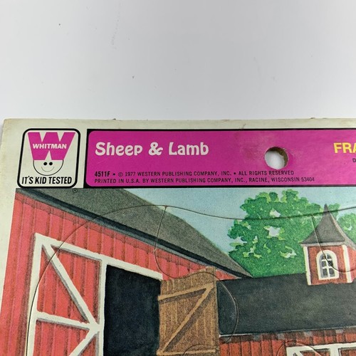 70s 80s Lot of 4 Animal Kids Puzzles Horse Colt; Sheep Lamb; Raccoon; Hen Chick - Picture 3 of 6