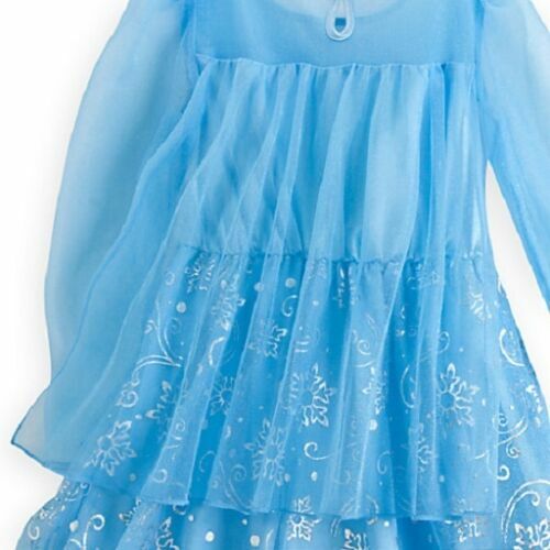 Frozen Elsa Nightgown Costume Youth Size 4 NWT 2014 DISNEY STORE ORIGINAL - Afbeelding 3 van 8